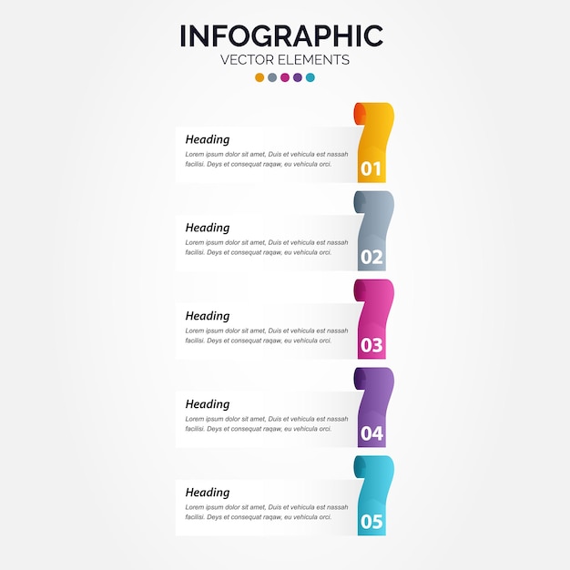 Oś Czasu 5 Opcji Pionowa Infografika Do Prezentacji Schemat Przepływu Pracy Diagram Przepływu Pracy Raport