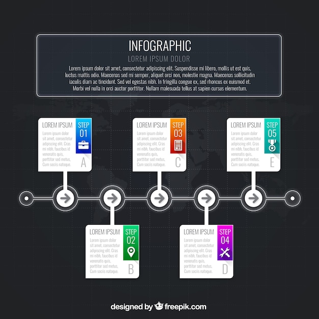 Bezpłatny wektor oś czasu infografika szablon