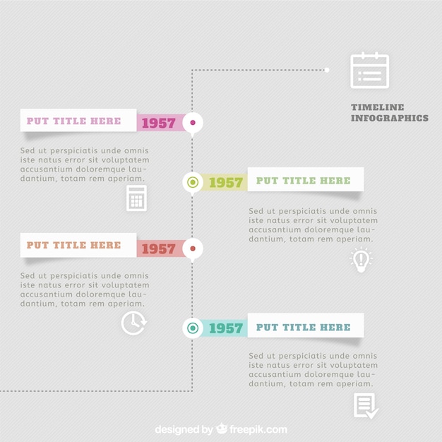 Bezpłatny wektor oś czasu infografika