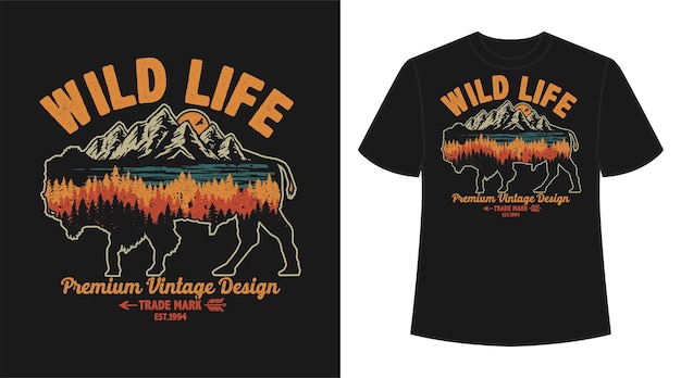 Outdoor adventure t shirt design odzież dla wędkarzy polowanie plakat kolorowe tło z nadrukiem