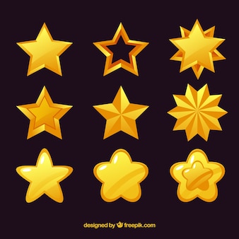 Paczka dziewięciu żółtych gwiazdek