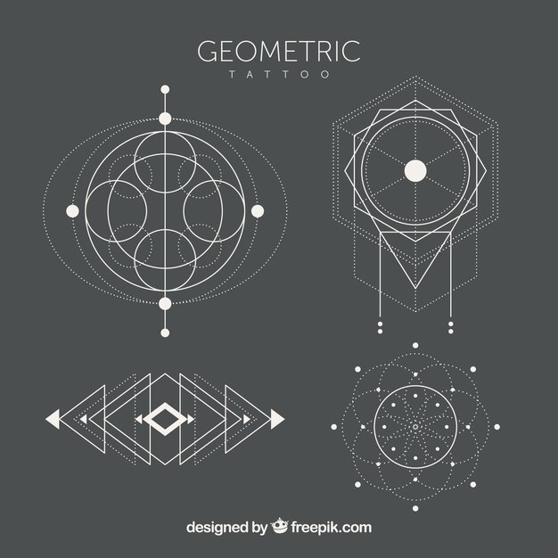 Pakiet etnicznych geometrycznych tatuaży