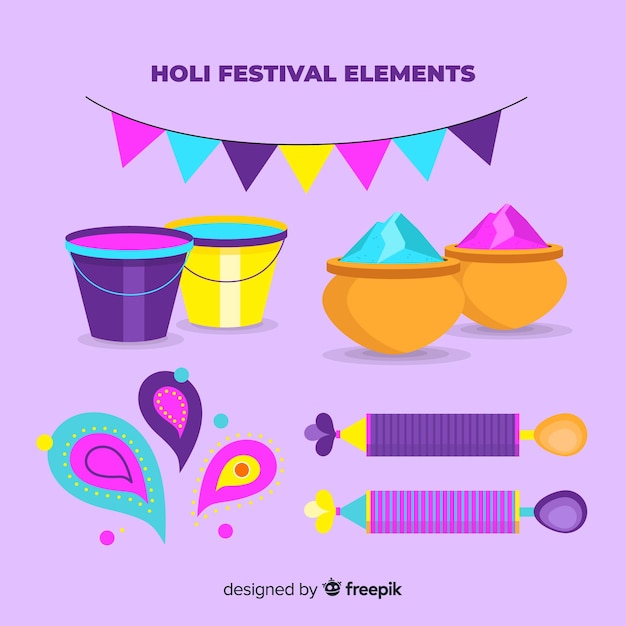 Pakiet Płaski Element Festiwalu Holi