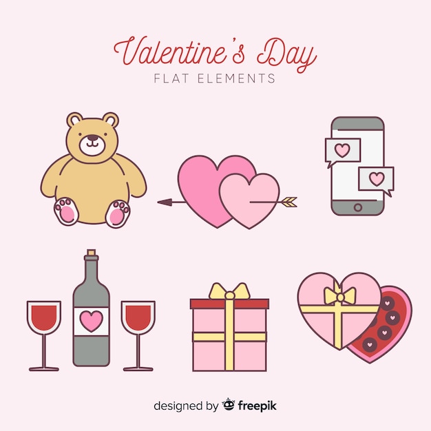 Pakiet Płaskie Valentine Elementów