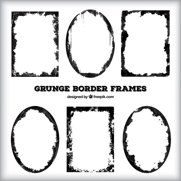 Bezpłatny plik Wektor pakiet ramek w stylu grunge