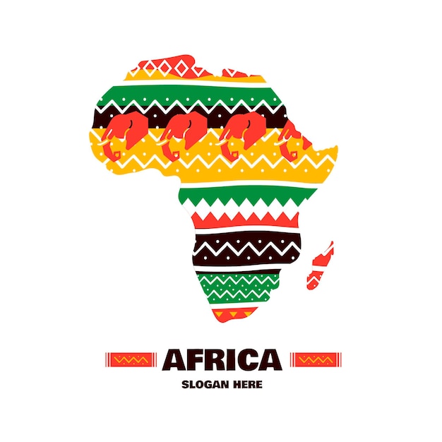 Bezpłatny wektor pakiet szablonu logo afryki