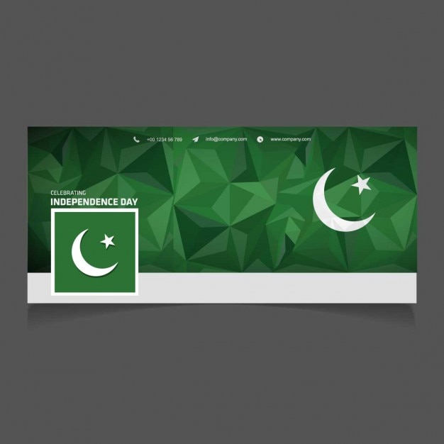 Bezpłatny wektor pakistańska dzień niepodległości facebook covers