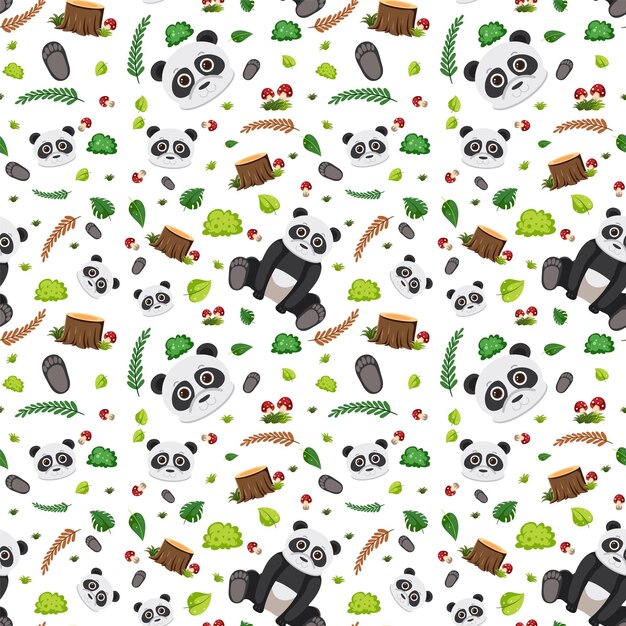 Panda ładny wzór zwierzęcy