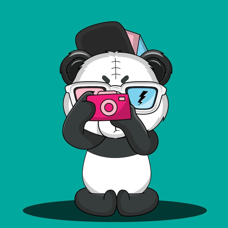 Bezpłatny plik Wektor panda retro starodawny projekt wektorowa