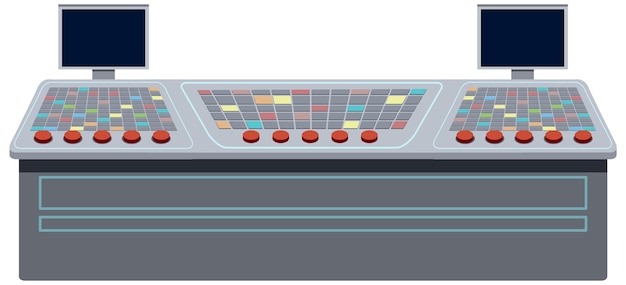 Bezpłatny wektor panel sterowania i monitor