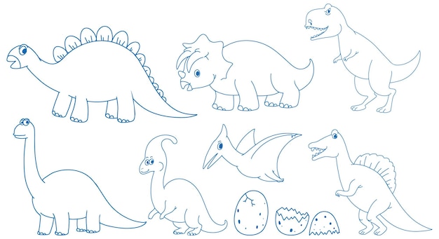 Papier Z Rysunkiem Doodle Dinosaur