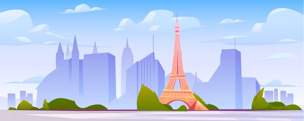 Paryż krajobraz, panoramę miasta Francja
