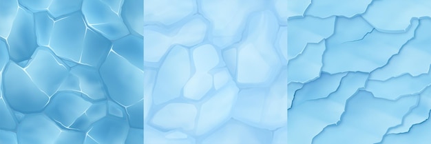 Bezpłatny wektor pęknięcie lodu gra bez szwu tekstury zamrożone atuty gui