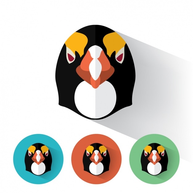 Bezpłatny wektor penguin projektuje kolekcję