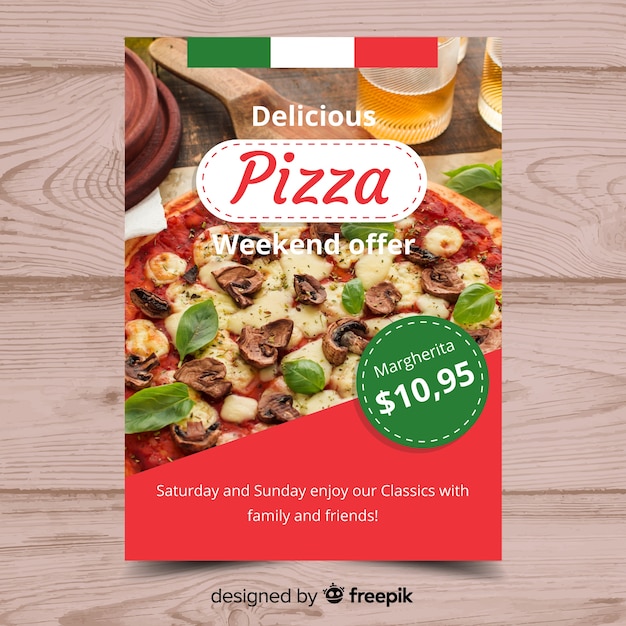 Photographic Pizza Restaurant Flyer