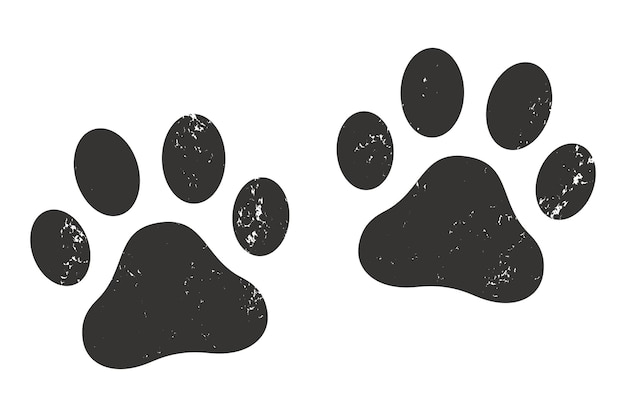 Pieczęć Tekstury Paw Prints