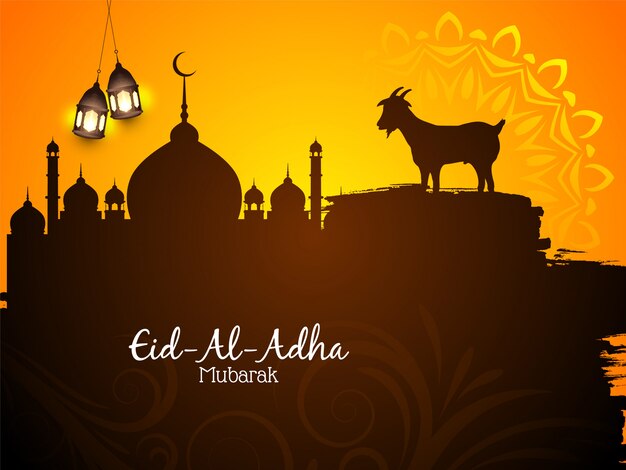 Piękne islamskie tło mubarak Eid Al Adha