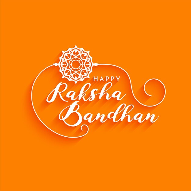 Piękne tło projektu tekstu Happy Raksha bandhan