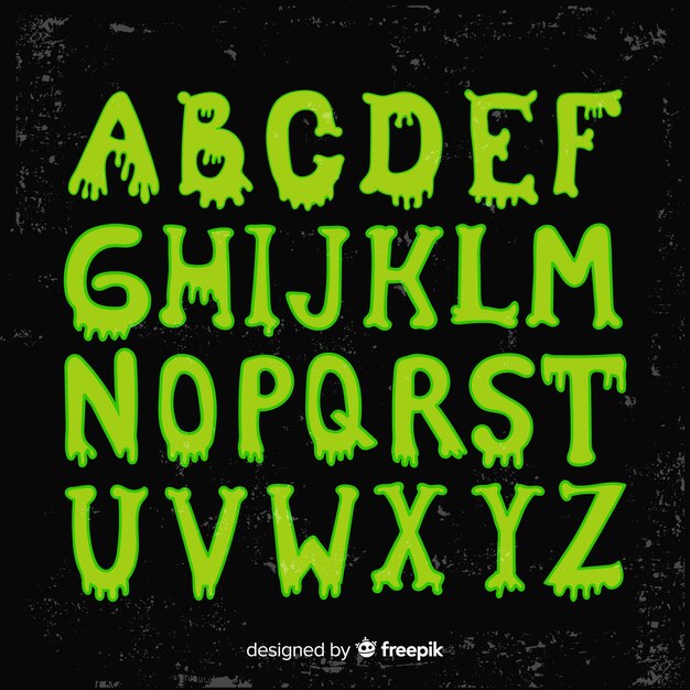 Piękny alfabet halloween