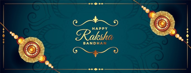 Piękny Banner Rakhi Dla Szczęśliwego Raksha Bandhan