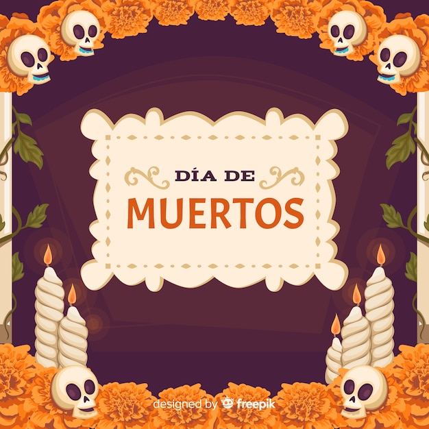 Piękny Dia De Muertos Tło