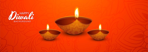 Piękny Diwali Diya Lampka Naftowa Celebracja Transparentu Tła
