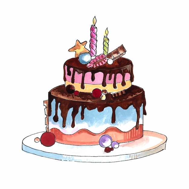 Piękny projekt tortu urodzinowego na uroczystość