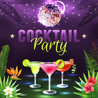Plakat cocktail party