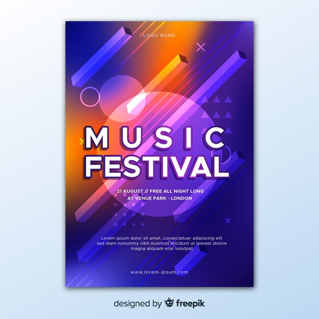 Plakat festiwalu muzyki abstrakcyjnej