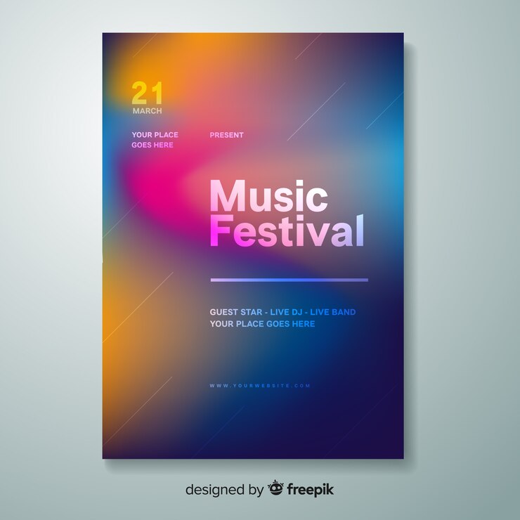 Bezpłatny plik Wektor plakat festiwalu muzyki