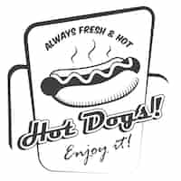 Bezpłatny wektor plakat hot doga