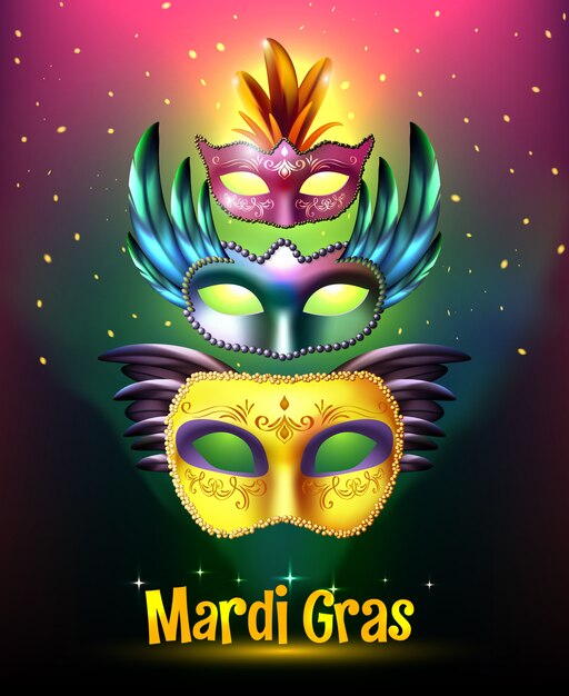Plakat karnawałowy Mardi Gras