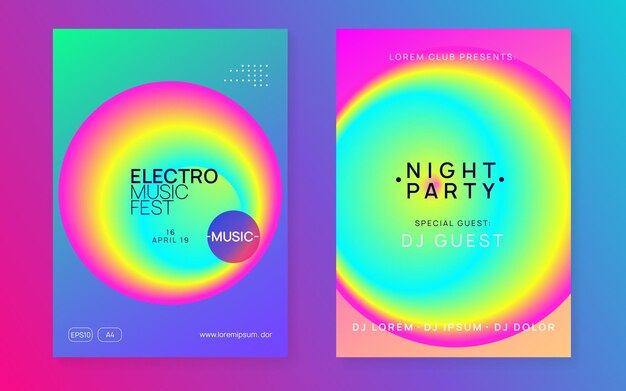 Plakat na letni festiwal i ulotkę muzyczną