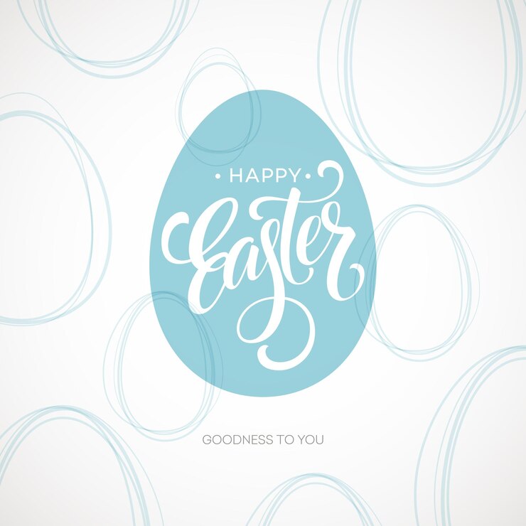 Plakat napis Happy Easter Egg