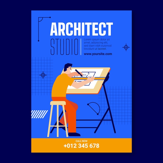 Plakat projektu minimalistycznej architektury