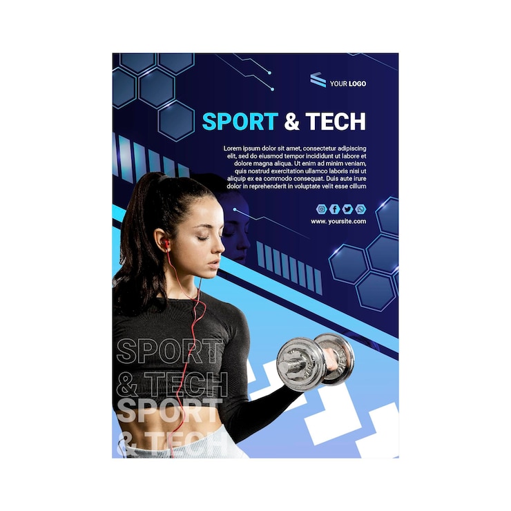 Bezpłatny plik Wektor plakat sportowy i techniczny