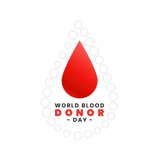 Bezpłatny wektor plakat z koncepcją międzynarodowego dnia dawcy krwi