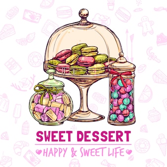 Plakat ze słodyczami