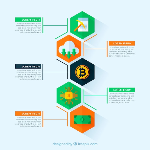 Plansza Blockchain W Stylu Płaski