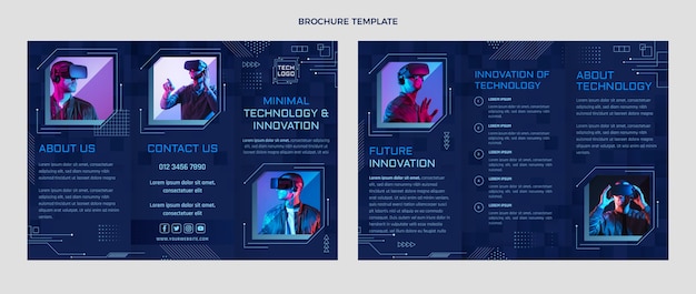 Płaska broszura o minimalnej technologii