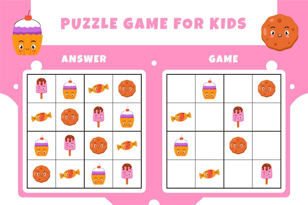 Płaska Gra Sudoku Dla Dzieci