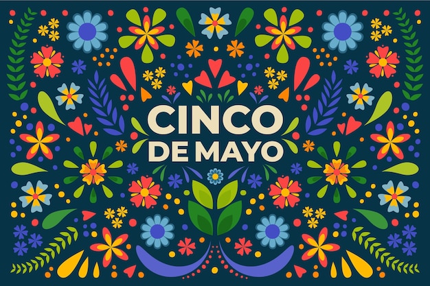 Płaska Ilustracja Cinco De Mayo