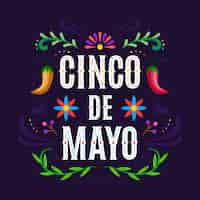 Bezpłatny wektor płaska ilustracja cinco de mayo