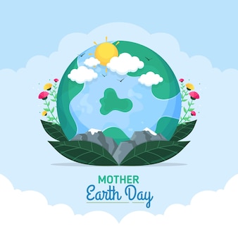 Płaska ilustracja dzień matki ziemi