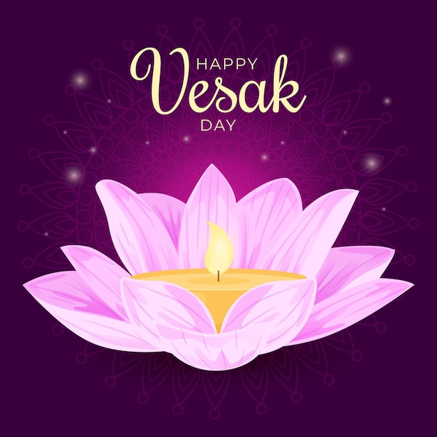 Płaska Ilustracja Dzień Vesak