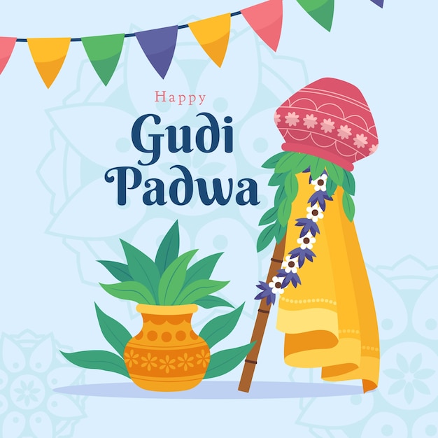 Płaska ilustracja gudi padwa