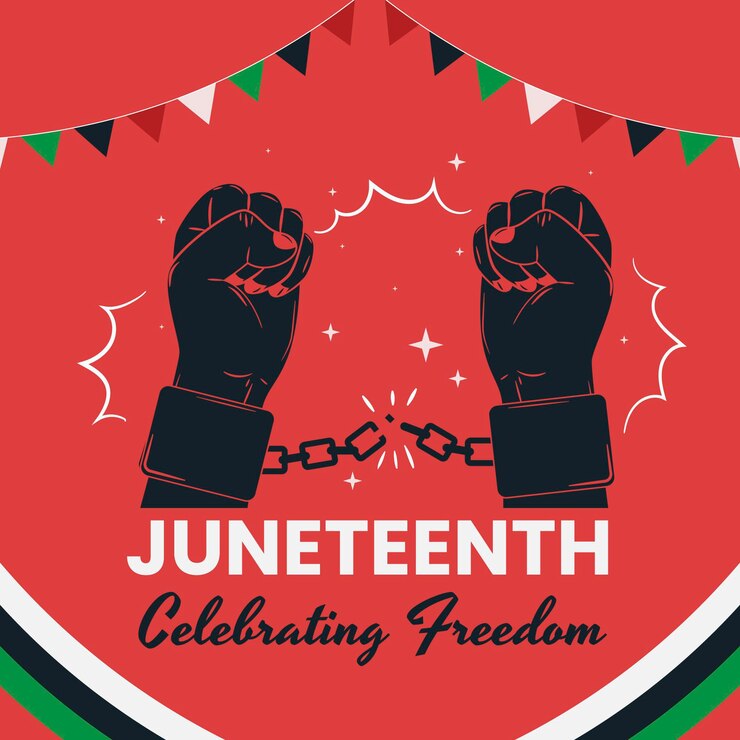 Bezpłatny plik Wektor płaska ilustracja juneteenth