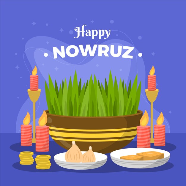 Płaska Ilustracja Nowruz