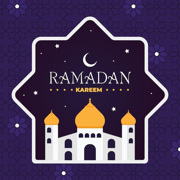 Płaska Ilustracja Ramadanu