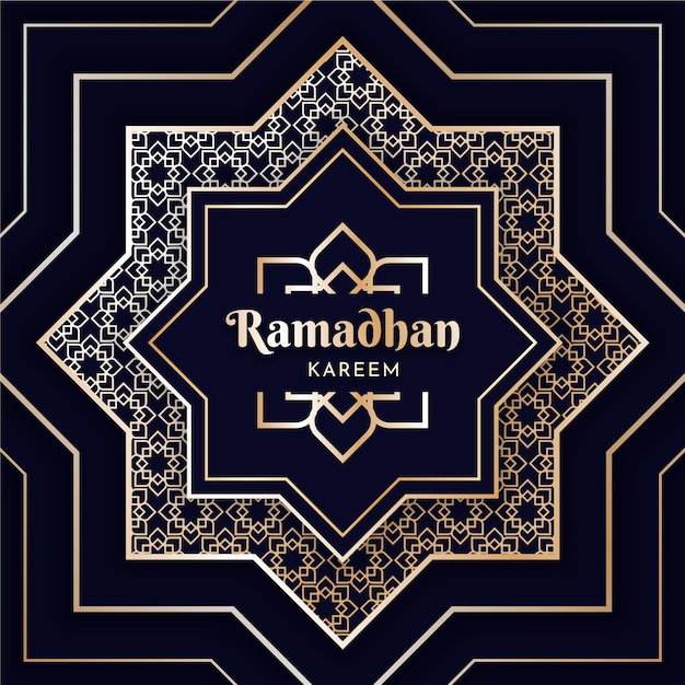 Płaska Ilustracja Ramadanu